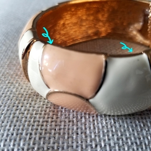 Modern Enamel Statement Bangle Bracelet - Picture 14 of 14